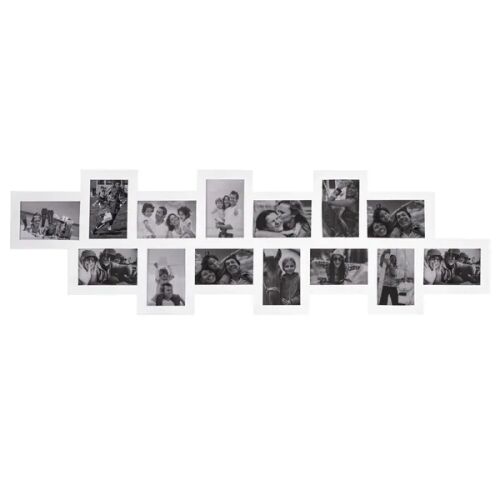 Springos white collage picture frame for 14 photos