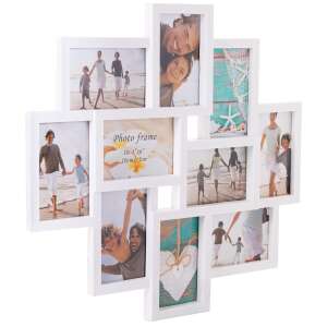Springos 10 photo frame, white, collage of 10 frames, 9x14cm photos - Springos