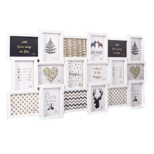 Springos 18 photo collage frame, white, modern design, for home decor - Picture Frame