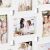 Close-up of Springos white multi photo frame with family photos