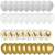 Springos balloon decoration set - 50 pieces, featuring gold, white, and confetti balloons