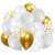 Springos balloon decoration set - 50 pieces, featuring gold, white, and confetti balloons