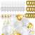 Springos balloon decoration set - 50 pieces, featuring gold, white, and confetti balloons