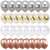 Set mit 50 Luftballons in Silber, Weiß, Roségold und Konfetti-Farben