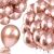 Close-up of Rose Gold Metallic Balloons, Springos Party Supplies