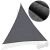 Springos dark grey triangle shade sail with fabric detail
