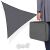 Springos dark grey triangle shade sail with carry bag