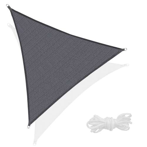 Springos 4x4x4m triangular shade sail in dark gray