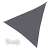 Springos 4x4x4m triangular shade sail in dark gray