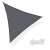 Springos 3x3x3m triangular shade sail in dark gray with ropes