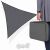 Springos dark grey triangle shade sail with carrying bag and ropes