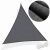 Springos dark grey triangle shade sail with ropes and fabric detail