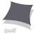 Springos dark grey square shade sail with ropes