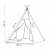 Springos kids teepee tent dimensions, grey chevron pattern