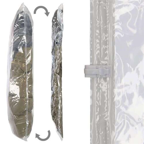 Worki próżniowe Springos, pokazujące, jak używać worków do kompresji ubrań i oszczędzania miejsca