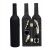 Boros Kellékszett 6-w-1 Czarny Zestaw do Wina z Etui w Kształcie Butelki i Butelką Wina