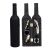 Boros Kellékszett 6-w-1 Czarny Zestaw do Wina z Etui w Kształcie Butelki i Butelką Wina