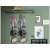 Gray hanging organizer with clear pockets for handbags, shoes, or other items, hanging in a closet