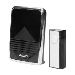 Orno Calypso II DC wireless doorbell, black, with receiver and button - Decoration