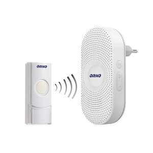 Sonerie wireless Orno Longa AC, alb, cu receptor și buton - OEM Sonerii