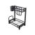Konyhai Polcrendszer 2 Szintes Loft Stílus Fekete, Black 2-Tier Kitchen Rack