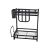 Konyhai Polcrendszer 2 Szintes Loft Stílus Fekete, 2-Tier Black Kitchen Organizer Rack