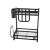 Konyhai Polcrendszer 2 Szintes Loft Stílus Fekete, Black 2-Tier Kitchen Shelf Rack