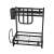 Konyhai Polcrendszer 2 Szintes Loft Stílus Fekete, 2-Tier Black Kitchen Organizer Rack