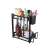 Konyhai Polcrendszer 2 Szintes Loft Stílus Fekete with kitchenware, 2-Tier Black Metal Kitchen Rack with spices and utensils