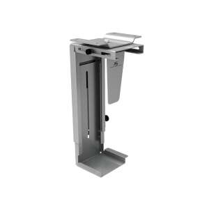 Maclean CEN-44488 asztali számítógép tartó, ezüst, oldalnézet - Maclean