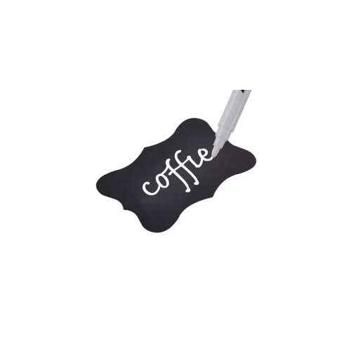 White chalk marker for writing on black labels