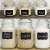 Blackboard labels on glass jars with food
