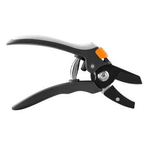 Neo Tools TOP-15-203 metszőolló, fekete és narancssárga, ferde nézet - Kézi kerti szerszám