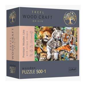 Trefl Wood Craft Origin 500+1 piece wooden puzzle, Wild Cats in the Jungle - Puzzle