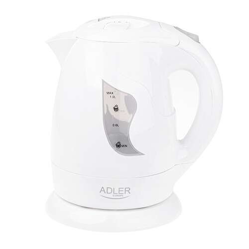 Adler AD 08 elektromos vízforraló, fehér, 1 literes kapacitás