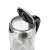 Adler AD 1247 glass electric kettle with temperature control, silver, open lid