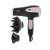Adler AD 2248b ionic hair dryer with diffuser, black and pink, with concentrator and diffuser attachments