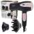 Adler AD 2248b ionic hair dryer with diffuser, black and pink, product packaging