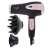 Adler AD 2248b ionic hair dryer with diffuser, black and pink, with concentrator and diffuser attachments