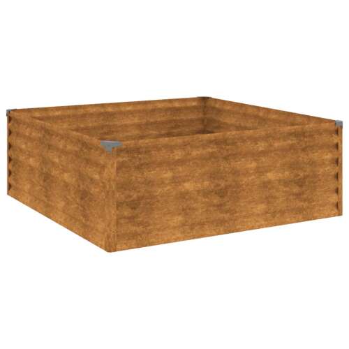 vidaXL corten acél kerti magaságyás, 100x100x36 cm, barna - Magaságyás