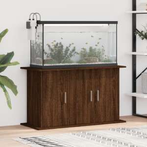 Oak wood aquarium stand with 3 doors and shelves, for fish tanks, 101x41x58 cm - Fish & Reptile Care