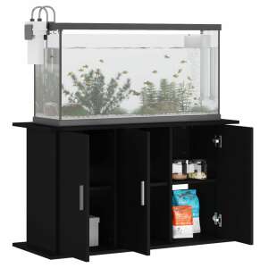 vidaXL assembled wooden aquarium stand, black, 101x41x58 cm, with storage space for aquarium accessories - Fish & Reptile Care