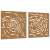 Dekoratív Corten Acél Kerti Faldísz - Rózsás Mintázat - 55x55 cm 73333376