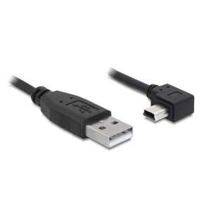 Delock DL82684 USB 2.0-A apa - USB mini-B 5 tűs könyök apa átalakító kábel 5 m (DL82684) 73356133 