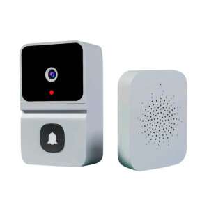 Sonerie video inteligente fără fir AOVO cu cameră 720p, vizor nocturn, interfon, aplicație inteligentă, alb - Sonerii