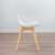 Side view of the BC OC104-White Scandinavian design dining chair