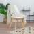 White Scandinavian design dining chair with wooden legs, BC OC104-White