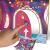 My Little Pony Izzy Moonbow playset detail: interactive door and sticker sheet