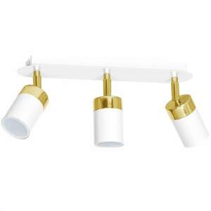 Milagro JOKER Deckenleuchte weiß gold (MLP6130) 3xGU10, modernes minimalistisches Design mit goldenen Akzenten - Deckenleuchten