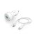 HAMA Cigarette lighter charger adapter with Type-C input + USB-C - Lightning cable - 20W - HAMA Charger Kit with USB-C - Lightning Plug - white 138137649